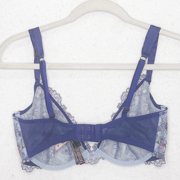 Victoria’s Secret Unlined Hummingbird Floral Embroidered Demi Bra 34DD - Picture 3 of 12